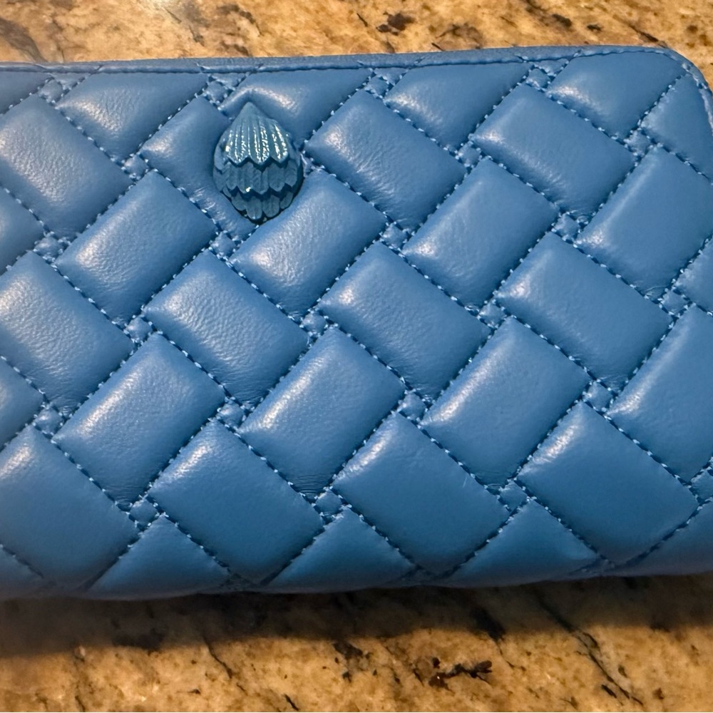 Large Blue Quilted Kurt Geiger Women's wallet